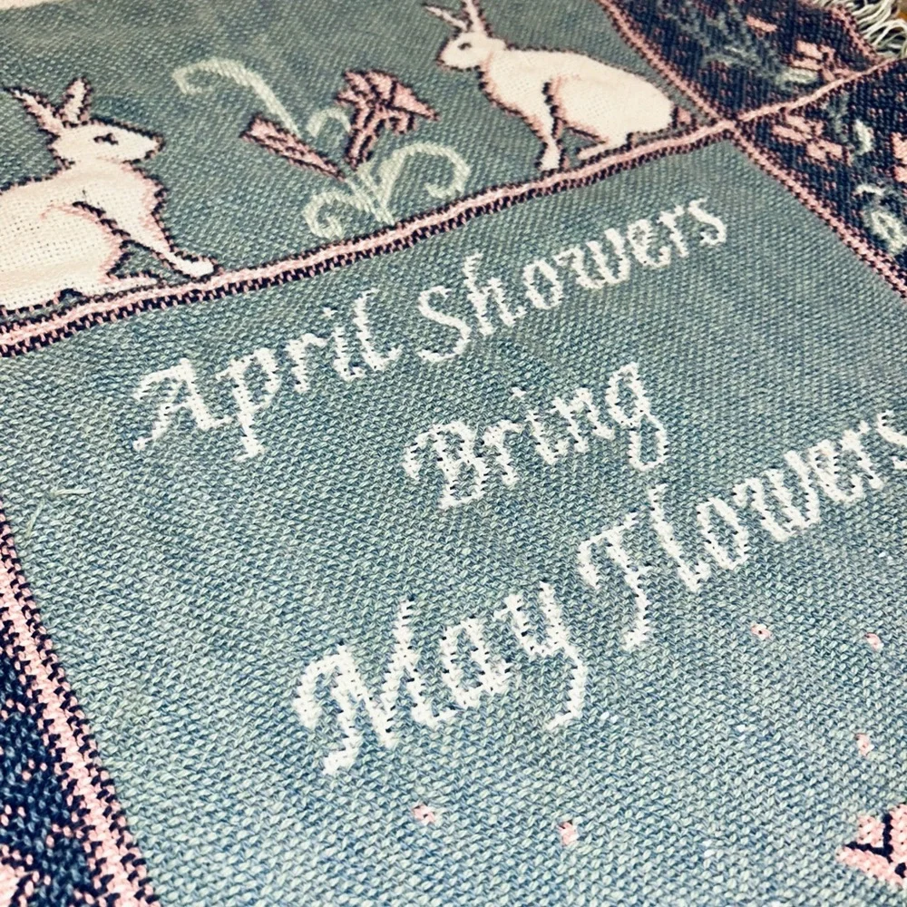 90s Spring Woven Throw Tapestry